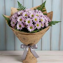 Букет цветов из:  Хризантемы #REPLACE_PRED# Оловянной